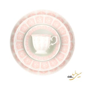 سرویس غذاخوری چینی زرین ایران نئوکلاسیک آرتمیس صورتی