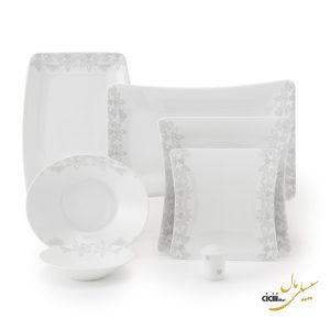 سرویس غذاخوری چینی زرین ایران الیسه وینچی حریر
