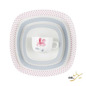 سرویس غذاخوری چینی زرین ایران کواترو والنسیا ارغوان