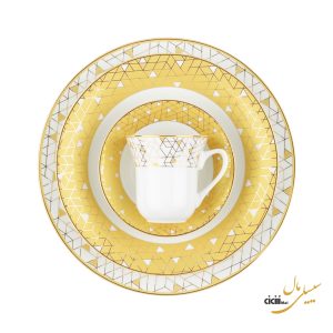 سرویس غذاخوری چینی زرین ایران شهرزاد ژئومتریکال