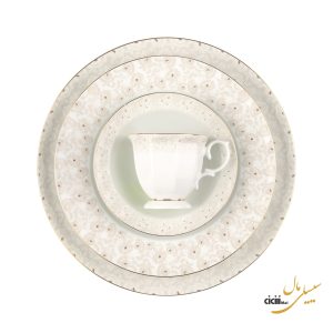 سرویس غذاخوری چینی زرین ایران نئوکلاسیک کاررا گلد