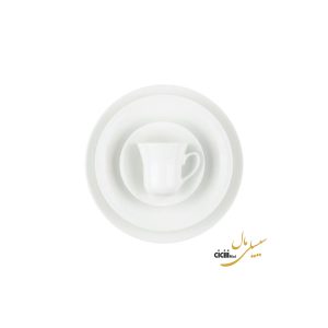 سرویس غذاخوری چینی زرین ایران الیسه وینچی سفید